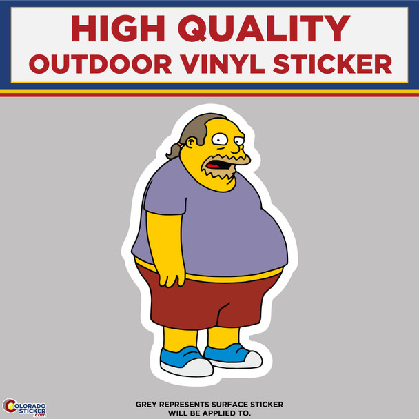 Comic Book Guy, The Simpsons, High Quality Vinyl Stickers