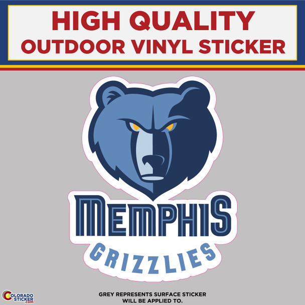 Memphis Grizzlies, High Quality Vinyl Stickers physical New Shop All Stickers Colorado Sticker