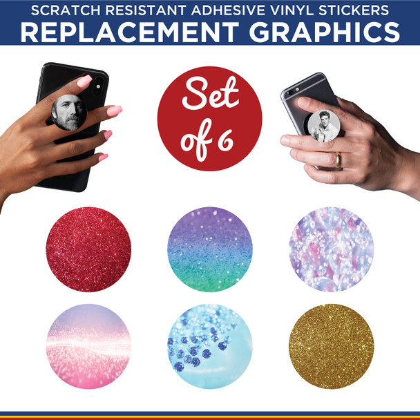 Sparkles 4 Phone Holder Replacement Graphic Vinyl Stickers