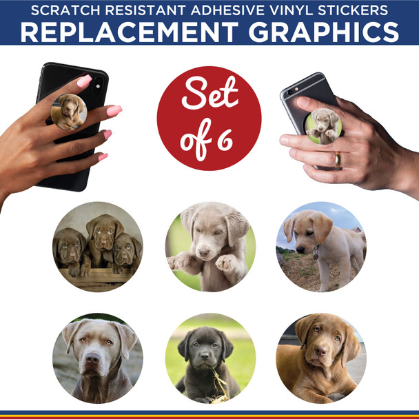 Labrador Retriever Phone Holder Replacement Graphic Vinyl Stickers