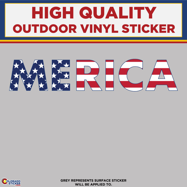 Merica, High Quality Die Cut Vinyl Stickers New Colorado Sticker