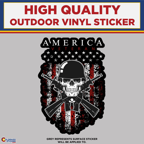 America Veteran, High Quality Vinyl Stickers physical New Shop All Stickers Colorado Sticker