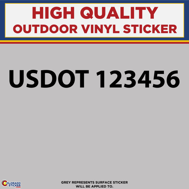 Custom US DOT, Die Cut Vinyl Sticker Decals set of 2 New Colorado Sticker