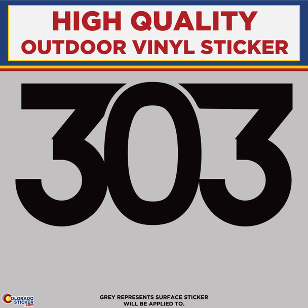 303 Die Cut Vinyl Sticker Decal physical New Shop All Stickers Colorado Sticker