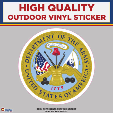 Department of the Army, High Quality Vinyl Stickers Perfect for your ...