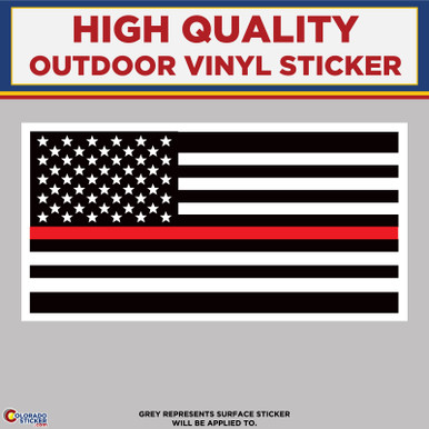 Multi Red Line Sticker Thin Red Line American Flag, High Quality Vinyl Stickers Perfect for ...
