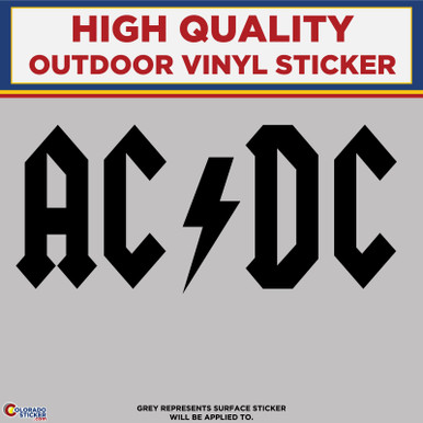 ACDC Die Cut, High Quality Vinyl Sticker Decals