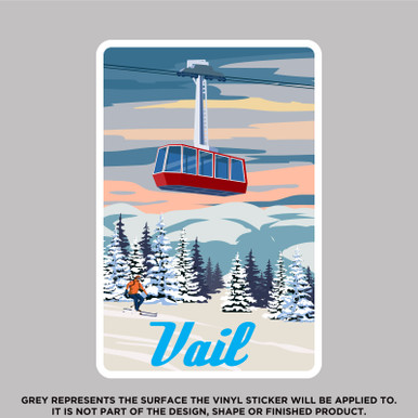 Vail Ski Lift, High Quality Vinyl Stickers Perfect for your car, window ...