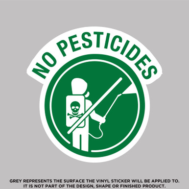 Sticker Insecticide No Pesticides Poison Warning, High Quality Vinyl Stickers Perfect for ...