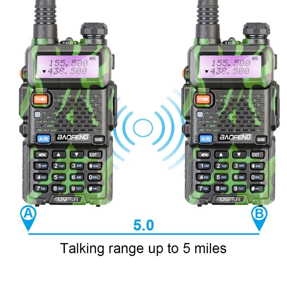 10 x BAOFENG UV-5R Dual Band Green UHF/VHF Two Way Radio 5W Walkie