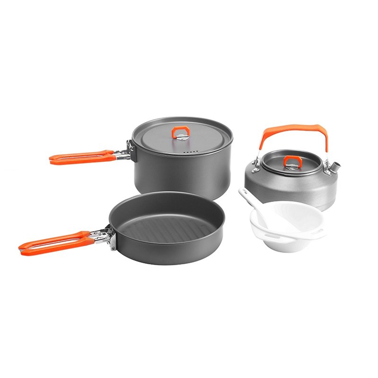 Fire-Maple Feast 2 Camping Cookware Set | Outdoor Cooking kit with Pot  Kettle Pan Bowls and Spatula | Kitchen Utensils for 1 to 3 People  Backpacking