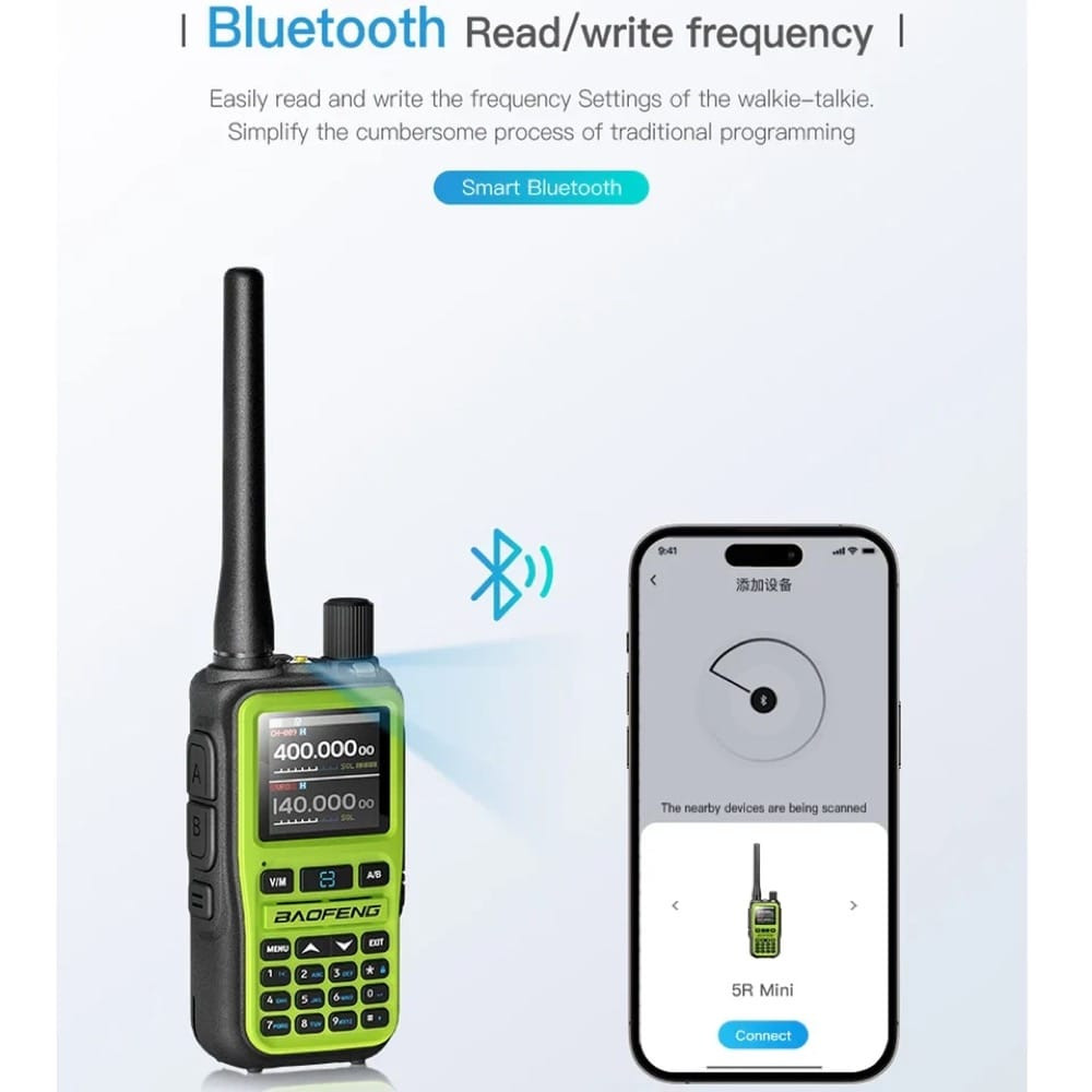 Baofeng UV-5R Mini Twin Pack (2 Radios) | Airband & Bluetooth App