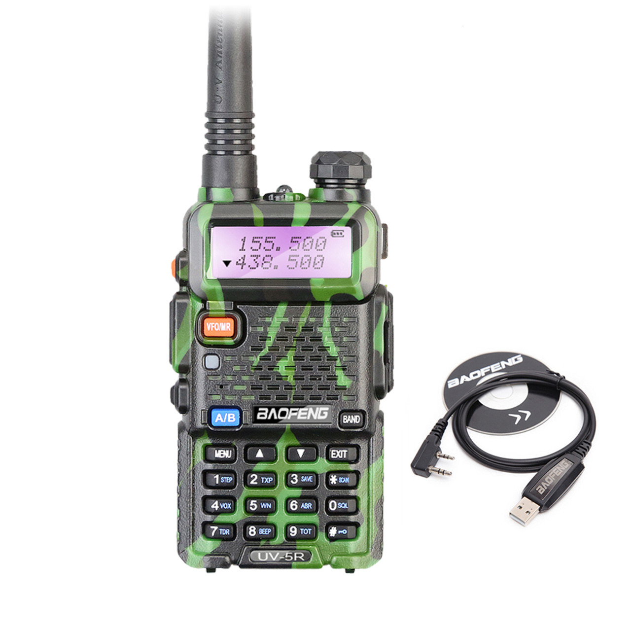 Ham Radio Walkie Talkie (UV-5R) UHF VHF Dual Band 2-Way Radio with Rechargeable Li-ion Battery Handheld Walkie Talkies Complete Set with Earpiece and - 4