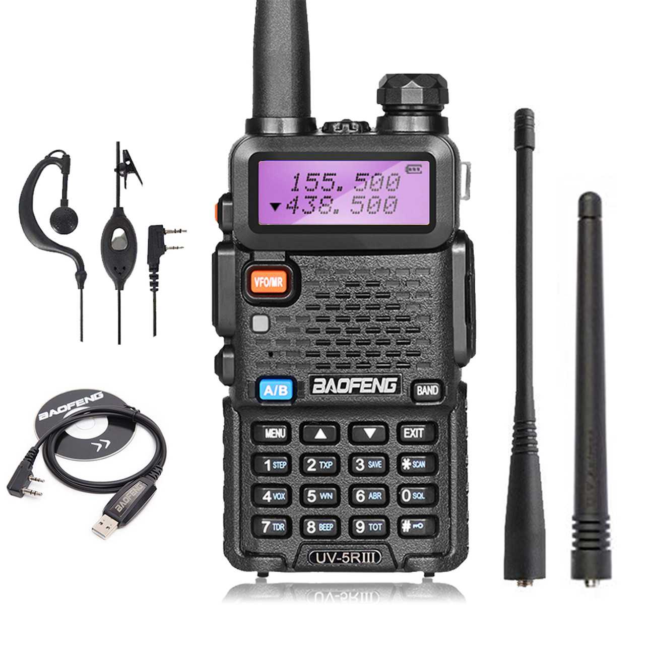 BAOFENG PORTABLE TWO WAY RADIO WALKY TALKY DOBLE BANDA VHF / UHF UV-3R