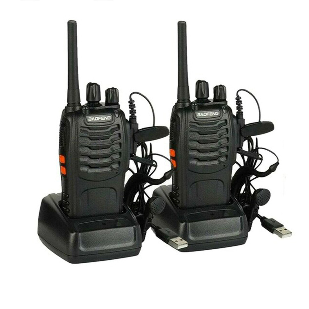 2x BaoFeng BF-888S PMR446 /Baofeng BF-88E PMR Updated Version of 888S Walkie  Talkies Long Range Two Way Radio with Earpieces Baofeng Radio UK