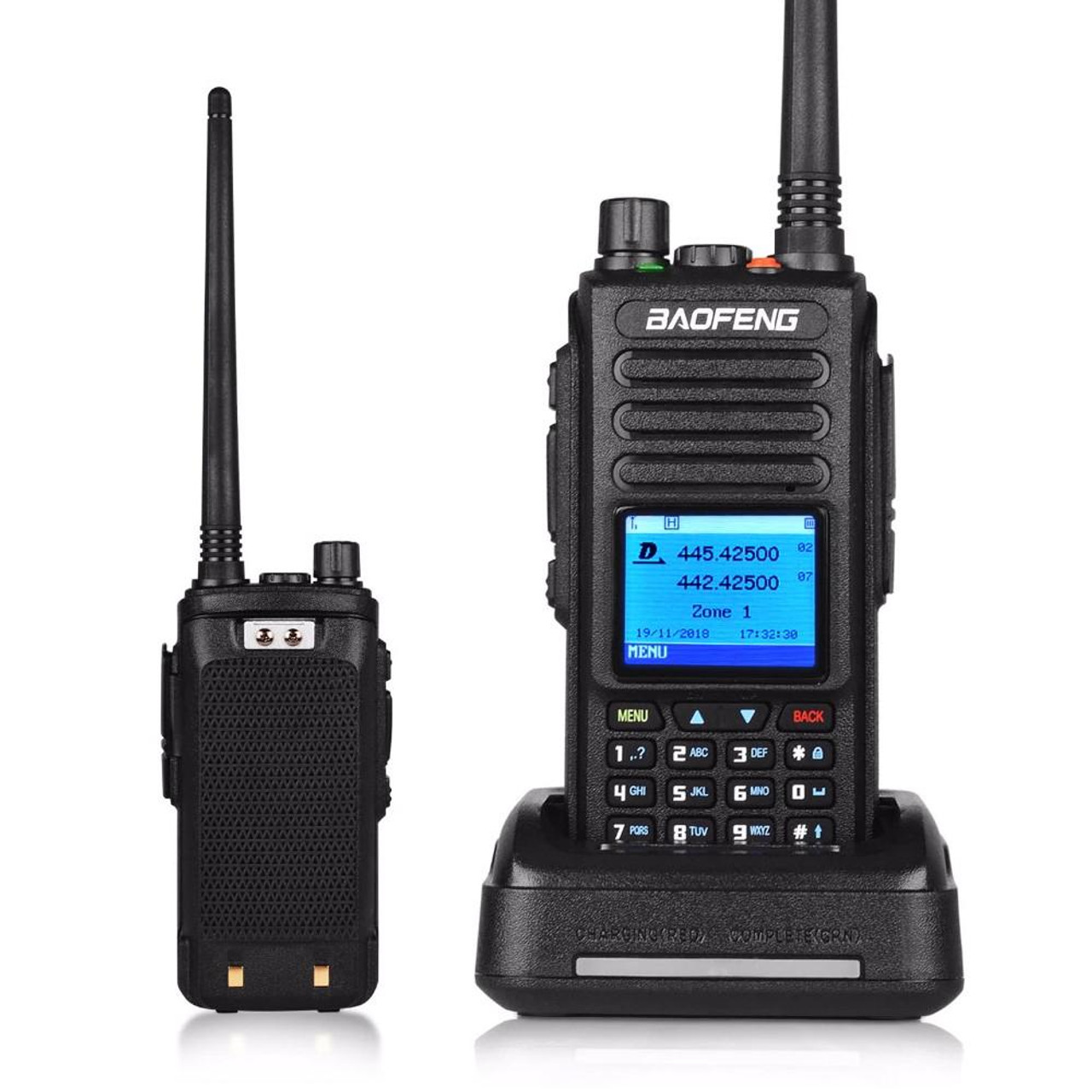 Baofeng DM-1702 with GPS 5W Digital and Analog Two Way Radio Dual Band and Dual Mode DMR Walkie Talkie Dual Time Slot Tier I ＆ II DM1702 with GPS