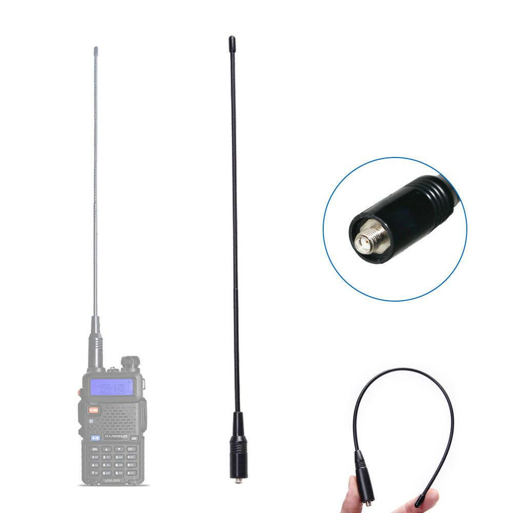 Antenne Télescopique Double Bande SMA-F Pour Talkies-walkies Baofeng — VHF/UHF, 144/430 MHz, 15W - 2