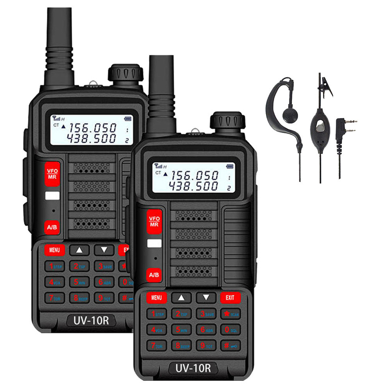 2 X BAOFENG UV-10R 10W Dual-Band VHF UHF Walkie Talkies Long Range FM Two  Way Radio Black Walkie Talkies| BaoFeng Radio UK