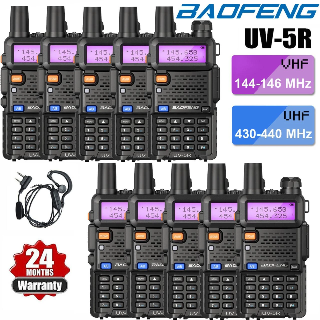 Baofeng UV-5R Dual Band 10 Pack UK