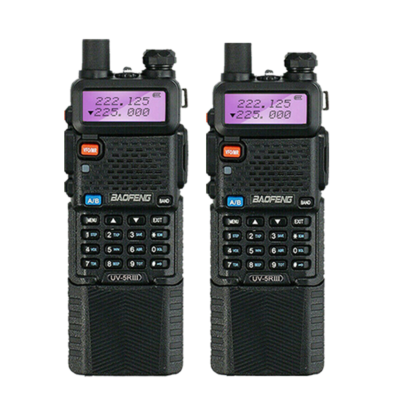 BAOFENG UV-5R 8W Ham Radio Handheld Dual Band 2-Way with an Extra 3800mAh Battery with BAOFENG Hand Mic and Programming Cable - 4