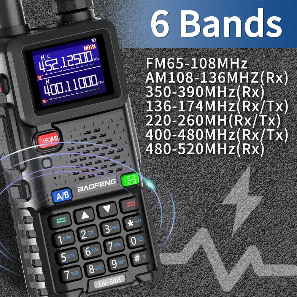 Talkie-Walkie Baofeng UV-5RH - Longue Portée - Radio Ham Rechargeable - Neuf Avec Accessoires