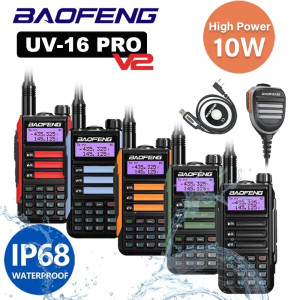Baofeng UV-16 Pro V2 10W Dual-Band IP68 Waterproof Walkie Talkie  VHF/UHF Long Range Two Way Radio Baofeng UV-16 Pro V2 10W Dual-Band IP68 Waterproof Walkie Talkie  VHF/UHF Long Range Two Way Radio