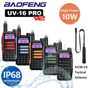 Baofeng UV-16 Pro V2 10W Dual-Band IP68 Waterproof Walkie Talkie  VHF/UHF Long Range Two Way Radio Baofeng UV-16 Pro V2 10W Dual-Band IP68 Waterproof Walkie Talkie  VHF/UHF Long Range Two Way Radio