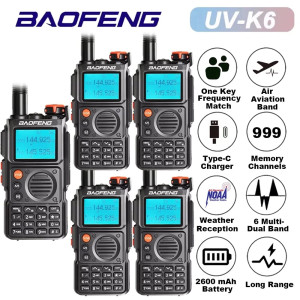 Baofeng UV-K6 Full Band Walkie Talkie | AM Two-Way Radio with Type-C & Long-Range Receiver -1 Baofeng UV-K6 Full Band Walkie Talkie | AM Two-Way Radio with Type-C & Long-Range Receiver -1