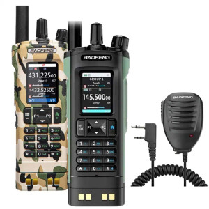 Baofeng UV-32 10W Multi Band Bluetooth Walkie Talkie | Speaker Mic Bundle
