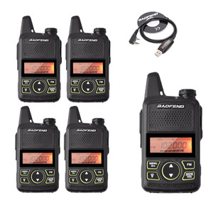 5pcs Baofeng Radio BF-T1 Two Way Long Range Mini Walkie Talkie with Programming Cable