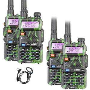 4 x BAOFENG UV-5R Dual Band UHF/VHF Green Walkie Talkies Two Way Ham Radio Long Range + Earpiece  4 x BAOFENG UV-5R Dual Band UHF/VHF Green Walkie Talkies Two Way Ham Radio Long Range + Earpiece