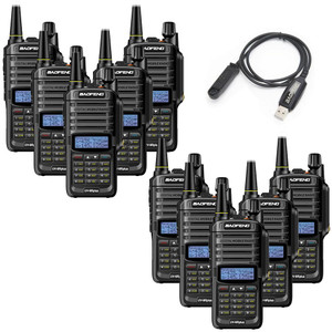 10 x Baofeng UV-9R Plus IP67 Waterproof UHF/VHF Walkie Talkies Long Range Two Way Ham Radio + Free Cable  10 x Baofeng UV-9R Plus IP67 Waterproof UHF/VHF Walkie Talkies Long Range Two Way Ham Radio + Free Cable