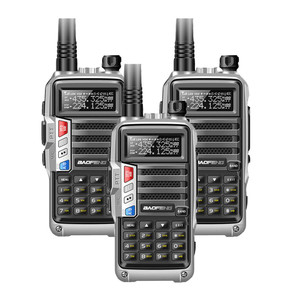 3 x Baofeng UV-S9 Tri-Band VHF/UHF Silver Walkie Talkies Long Range FM Radio 3 x Baofeng UV-S9 Tri-Band VHF/UHF Silver Walkie Talkies Long Range FM Radio