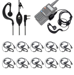 10Pcs Baofeng Original Walkie talkie Headset Mic for UV-5R series Walkie Talkie 2 Pin  10Pcs Baofeng Original Walkie talkie Headset Mic for UV-5R series Walkie Talkie 2 Pin