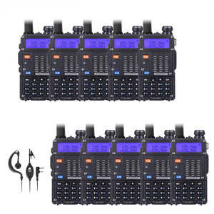 10X Baofeng UV-5RT 8W Walkie Talkie VHF/UHF 136-174/400-520MHz Two Way FM Ham Radio Receiver Long Range + Earpiece + Cable  10X Baofeng UV-5RT 8W Walkie Talkie VHF/UHF 136-174/400-520MHz Two Way FM Ham Radio Receiver Long Range + Earpiece + Cable