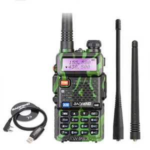 Baofeng UV-5R III Tri-Band Green FM Interphone Ham Radio + Programming Cable Baofeng UV-5R III Tri-Band Green FM Interphone Ham Radio + Programming Cable
