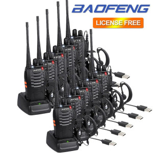 10X Baofeng BF-888S UHF Walkie Talkie Long Rang VOX Two Way Radio + Earpiece