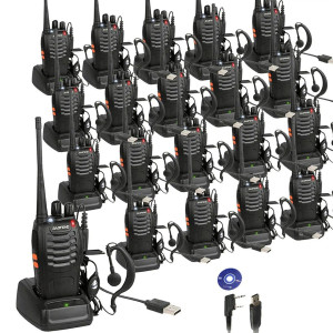 20 x Baofeng BF-888S UHF Walkie Talkie Long Range VOX Two Way Radio + Free Programming Cable Cover 20 x Baofeng BF-888S UHF Walkie Talkie Long Range VOX Two Way Radio + Free Programming Cable Cover
