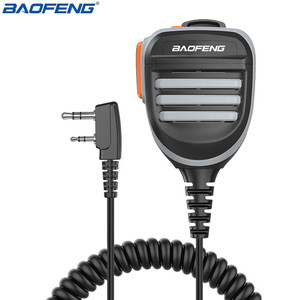 Baofeng Waterproof 2Pin Speaker Mic For BaoFeng UV-5R UV-5R III BF-888S Retevis Kenwood BFTECH TYT Walkie Talkie  Baofeng Waterproof 2Pin Speaker Mic For BaoFeng UV-5R UV-5R III BF-888S Retevis Kenwood BFTECH TYT Walkie Talkie