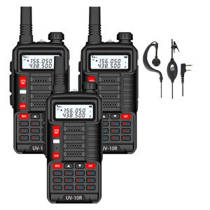 3 X BAOFENG UV-10R 10W Dual-Band VHF UHF Walkie Talkies Long Range FM Two Way Radio Black Walkie Talkies  3 X BAOFENG UV-10R 10W Dual-Band VHF UHF Walkie Talkies Long Range FM Two Way Radio Black Walkie Talkies