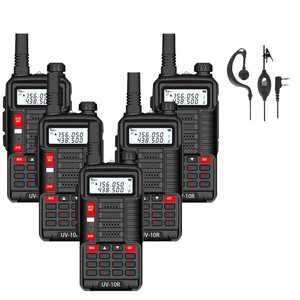 5X BAOFENG UV-10R 10W Dual-Band VHF UHF Walkie Talkies Long Range FM Two Way Radio Black Walkie Talkies 5X BAOFENG UV-10R 10W Dual-Band VHF UHF Walkie Talkies Long Range FM Two Way Radio Black Walkie Talkies