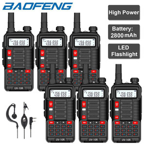 6X BAOFENG UV-10R 10W Dual-Band VHF UHF Walkie Talkies Long Range Two Way Radio Black Walkie Talkies 6X BAOFENG UV-10R 10W Dual-Band VHF UHF Walkie Talkies Long Range Two Way Radio Black Walkie Talkies