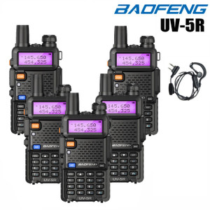 5 x BAOFENG UV-5R Dual Band FM Two Way Ham Radio 5W Walkie Talkie  5 x BAOFENG UV-5R Dual Band FM Two Way Ham Radio 5W Walkie Talkie