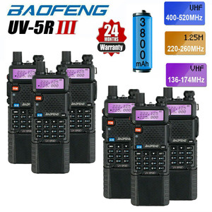 6 x Baofeng UV-5R III Tri-Band 3800mAH VHF/UHF 136-174/220-260/400-520MHz Walkie Talkie Two Way Radio  6 x Baofeng UV-5R III Tri-Band 3800mAH VHF/UHF 136-174/220-260/400-520MHz Walkie Talkie Two Way Radio