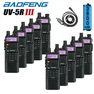 10 x Baofeng UV-5R III Tri-Band 3800mAH VHF/UHF 136-174/220-260/400-520MHz Walkie Talkie Two Way Radio + USB Cable  10 x Baofeng UV-5R III Tri-Band 3800mAH VHF/UHF 136-174/220-260/400-520MHz Walkie Talkie Two Way Radio + USB Cable