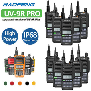 10 x Baofeng UV 9R PRO IP68 Waterproof Walkie Talkie UHF/VHF 8W Dual Band High Power Long Range Radio + Earpiece 10 x Baofeng UV 9R PRO IP68 Waterproof Walkie Talkie UHF/VHF 8W Dual Band High Power Long Range Radio + Earpiece