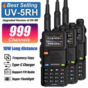 3 X Baofeng UV-5RH 10W Multi-Band / Tri-Band 2500mAH VHF/UHF Long Range Walkie Talkie Two Way Radio New 3 X Baofeng UV-5RH 10W Multi-Band / Tri-Band 2500mAH VHF/UHF Long Range Walkie Talkie Two Way Radio New