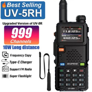 Baofeng UV-5RH 10W Multi-Band / Tri-Band 2500mAH VHF/UHF Long Range Walkie Talkie Two Way Radio  47CM CS Tactical Antenna New Baofeng UV-5RH 10W Multi-Band / Tri-Band 2500mAH VHF/UHF Long Range Walkie Talkie Two Way Radio  47CM CS Tactical Antenna New