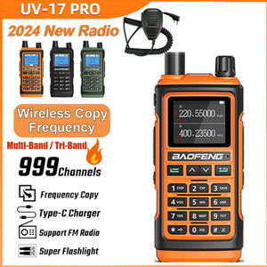 Baofeng UV-17 Pro 5W Multi Band / Tri-Band 1800mAH 999 Channels VHF/UHF Long Range Walkie Talkie Two Way Radio  + Speaker Mic  Baofeng UV-17 Pro 5W Multi Band / Tri-Band 1800mAH 999 Channels VHF/UHF Long Range Walkie Talkie Two Way Radio  + Speaker Mic