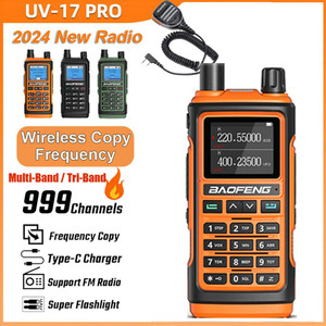 Baofeng UV-17 Pro 5W  Multi Band / Tri-Band 1800mAH 999 Channels VHF/UHF Long Range Walkie Talkie Two Way Radio  + Waterproof Speaker Mic  Baofeng UV-17 Pro 5W  Multi Band / Tri-Band 1800mAH 999 Channels VHF/UHF Long Range Walkie Talkie Two Way Radio  + Waterproof Speaker Mic